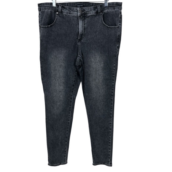 Universal Standard Denim - Universal Standard Seine High Rise Skinny Jeans Women's Plus Size 18 Long Gray